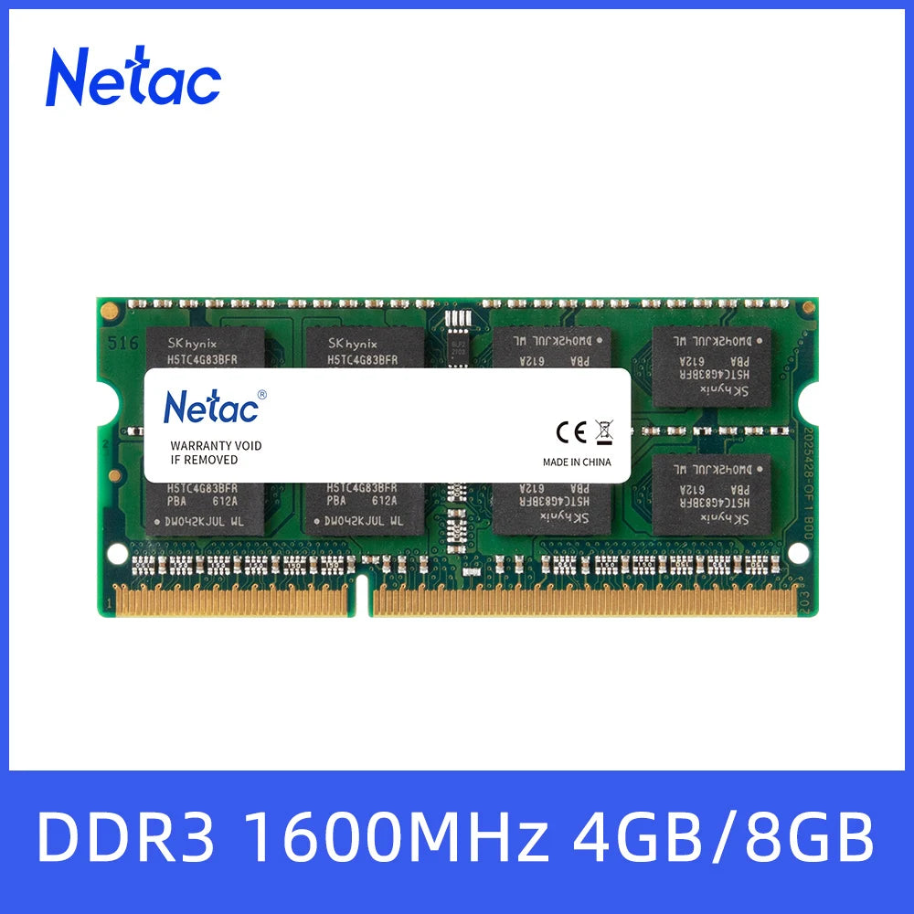 RAM NETAC DDR3L 4GB LAPTOP 1600 MHZ