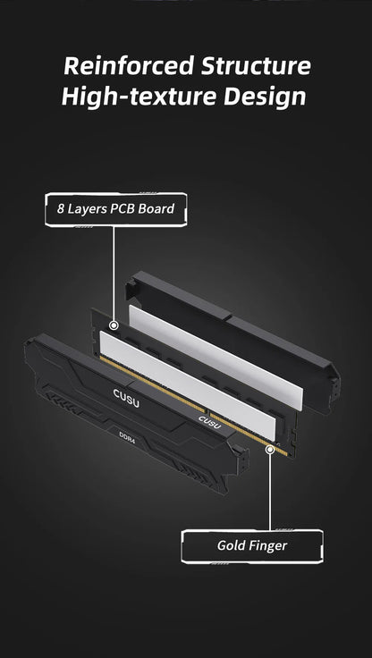 RAM CUSU DDR4 (16GB) 8GB * 2RGB BUREAU 3200 MHZ